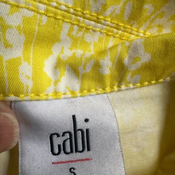 CAbi Jacket Daisy Yellow Floral Preppy Nautical Yacht Country Club Vacation - Picture 4 of 8
